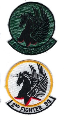 PATCH USAF 2ND  FIGHTER SQ PAIR TYNDALL AFB  FS-27