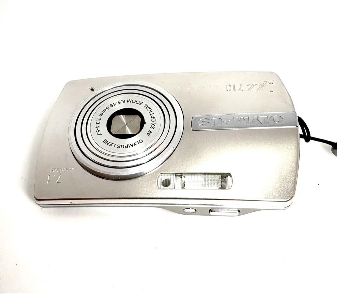 【S2154】 OLYMPUS μ710 シルバー オリンパス ミュー Good condition OLYMPUS μ710 Silver Compact digital camera