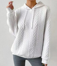 Ladies Long Sleeve Jumper Hoodies Hooded Sweatshirt Pullover Loose Fit Casual