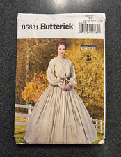 Butterick B5831 Making History Civil War Dress Petticoat Pattern 8-16 Uncut