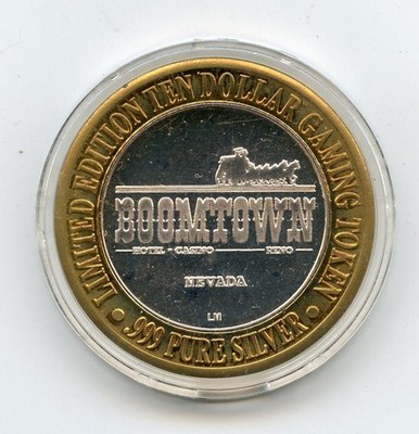 10.00 Silver Strike from the Boomtown Casino Reno Nevada .999 LM Boot