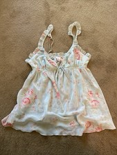   VINTAGE  VICTORIA  S SECRET FLORAL BABYDOLL W/RUFFLE DETAIL SIZE M
