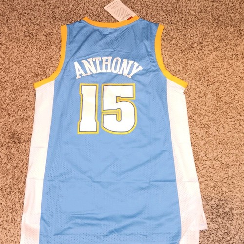 Camiseta mediana 2003 #15 Carmelo Anthony Denver Nuggets NBA azul nueva - Imagen 2 de 2