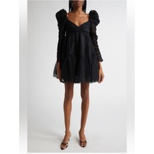 NWT Zimmermann Polka Dot Long Sleeve Tulle Minidress US SZ 10