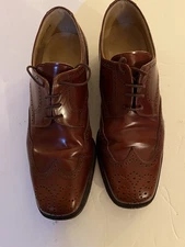 VTG 90s Jil Sander Brown Lace Up Leather  Oxford Shoes EU 37.5 US 7.5