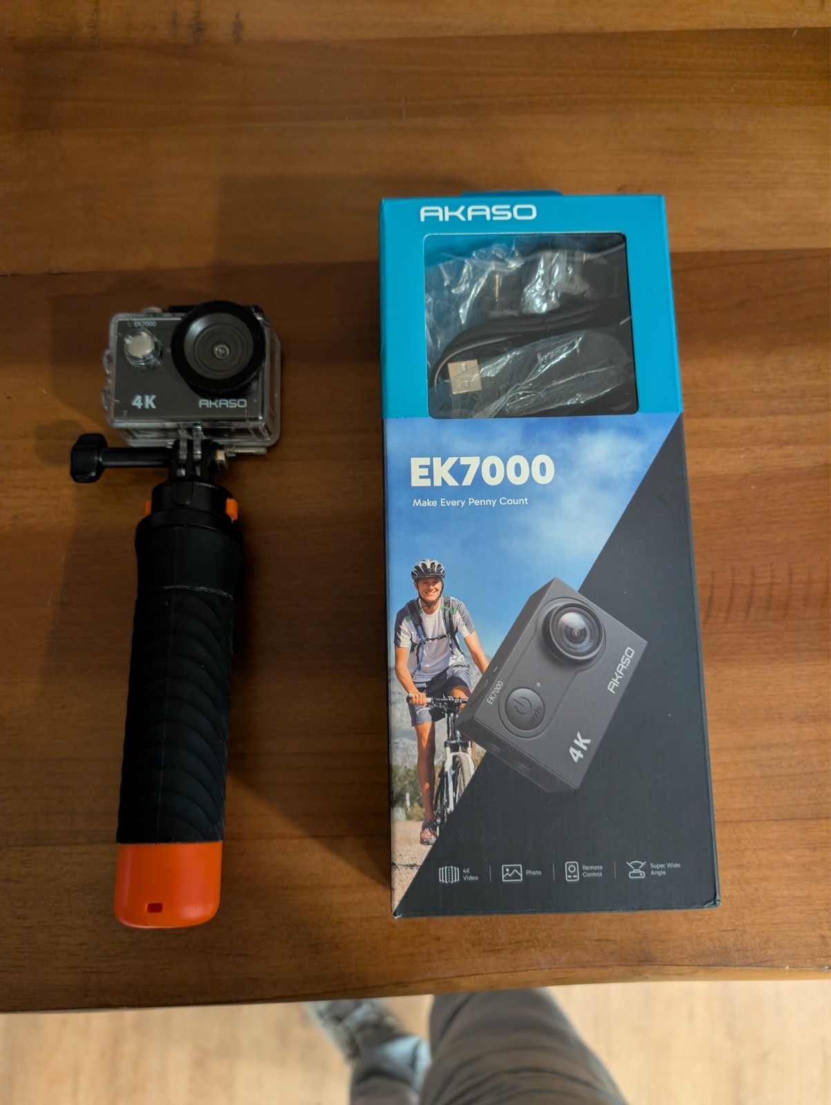 Action Camera AKASO EK7000 PRO 4K Videos w/ Waterproof Case & Mounts, OPEN BOX-image