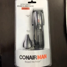 NEW Conair Man Battery-Powered Beard & Mustache Trimmer - Model #GMT100R C2