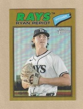 2026 Topps Heritage RYAN PEPIOT #34 GOLD Chrome Refractor #/50 Rays