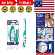 Folding Toothbrush with Built-in Cover, Perfect for Travel, Hiking  Camping,...