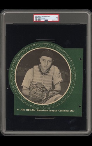 1950 All-Star Baseball "Pin-Ups" - Jim Hegan -Uncut PSA 5 EX Low Pop. INDIANS