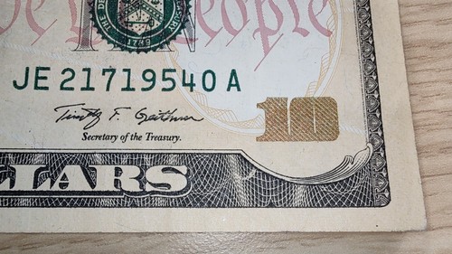 BIRTHDAY/ANNIVERSARY $10.00 CURRENCY NOTE 2-17-1954 (JE 2171954 A) SERIES 2009 - Picture 5 of 14