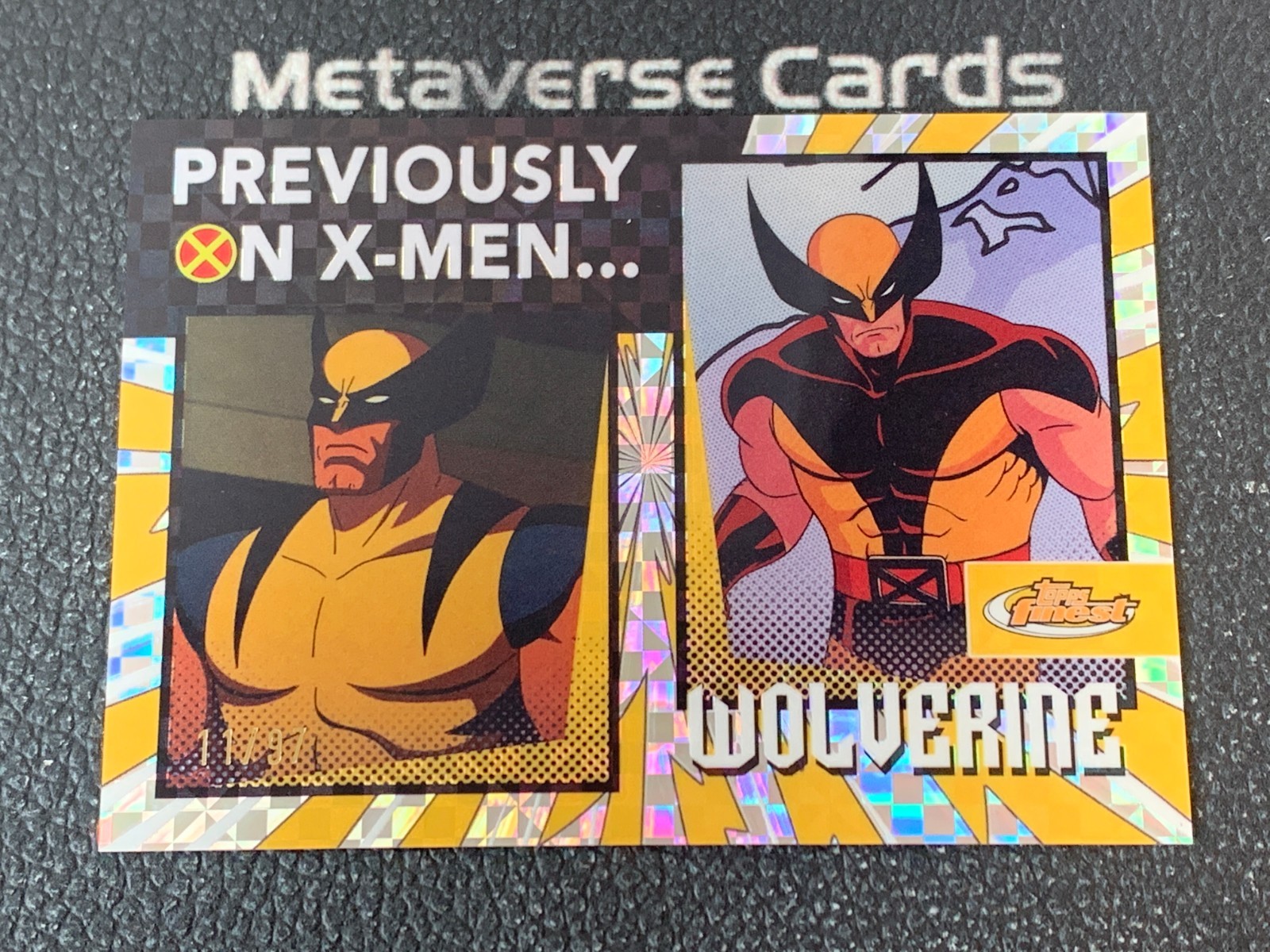 2025 Topps Finest Marvel X-Men '97 Wolverine Previously On X-Fractor 11/97 #PO-3