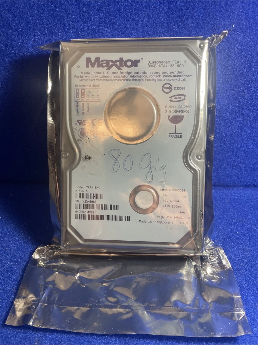 Maxtor DiamondMax Plus 9 250GB UDMA/133 7200RPM 2MB IDE Hard Drive