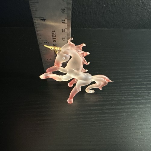 Vintage 4 Inch Glass Unicorn Figurine-Statue by Glass Baron - Picture 4 of 8
