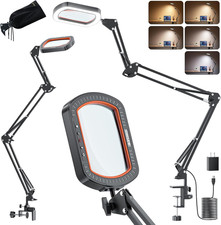 10X Rectangle Magnifying Lamp, Large Magnifying Light with 5 Color Modes