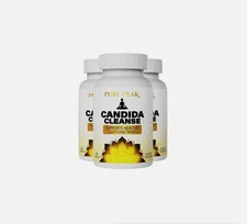 3-Pack Pure Peak Candida Cleanse - Boost Gut & Colon Health - 180 Capsules