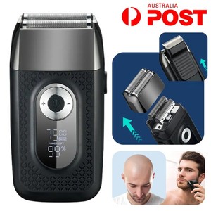 Electric Shaver LCD Cordless Pop Up Head Hair Trimmer Men Beard Razor Clipper AU