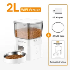 Automatic Smart Dog Feeder with WiFi Remote Control for Pet Food Dispensing