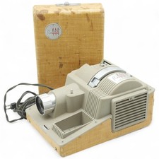 VINTAGE ANTIQUE REVERE P-444 2 X 2 SLIDE PROJECTOR WOLLENSAK LENS FILM 35MM RUNS
