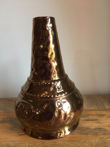 Wade England Ceramic PHN Embossed Lustre Copper Finish DECANTER VGC VINTAGE - Picture 23 of 24