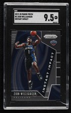 2019-20 Panini Prizm Instant Impact Zion Williamson #2 SGC 9.5 Mint+ Rookie RC