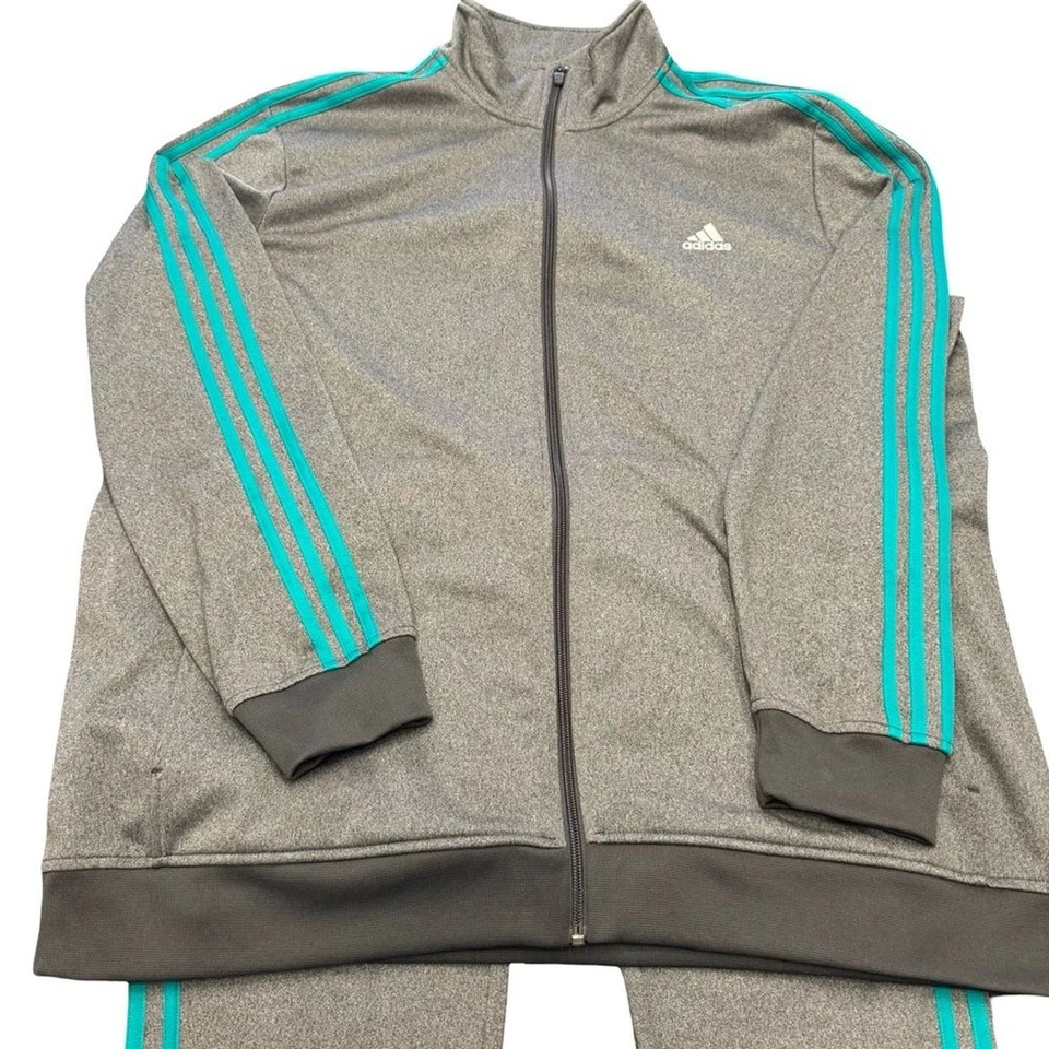Adidas Gris Chándal Aqua Rayas Top XXL Pantalones XL Clásico Estilo 3 Rayas Foto 3 de 4