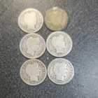 Lot of 5 Barber Dimes 1899 1912 1914 Denver Silver 10C Coins  #488