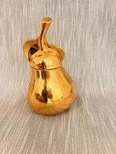 Vintage JARU 1980 Golden Pear-shaped Case That Functions As A Bar Set Or Box