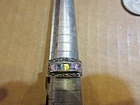VINTAGE 925 MULTI-GEM MARCASITE WIDE BAND SIZE 6.5