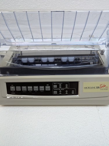 OKI Microline 320 Turbo/D 9-Pin Dot Matrix Printer w/ accessories & Ribbon - Picture 16 of 20