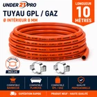 LPG gas hose 10 m Ø 8 mm interior + 2 collars offered flexible rubber