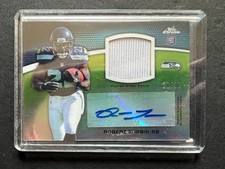 2012 Topps Chrome NFL Rookie Patch Auto RPA - Robert Turbin RC /50