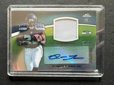 2012 Topps Chrome NFL Rookie Patch Auto RPA - Robert Turbin RC /50