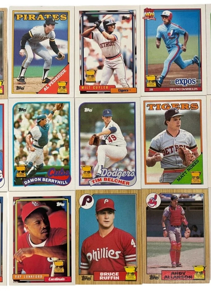 Lote de 27 tarjetas de béisbol de novato Topps All-Star Rookies años 80 90 Foto 4 de 4