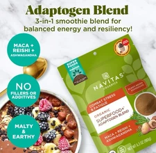 Navitas Organics Superfood Adaptogen Blend 6.3oz Maca Reishi Ashwagandh Exp 6/26
