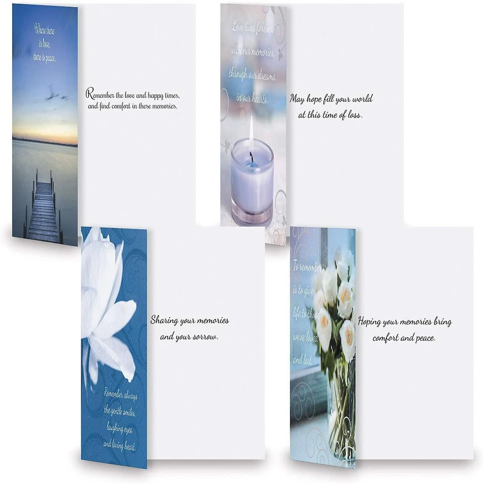 Sympathy Greeting Card Value Pack - Set of 40 (20 Designs), Large 5" X 7" - Image 3 of 4