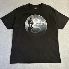 Men  s Garth Brooks World Tour 2014 2015 T Shirt Black 2XL Band Tee