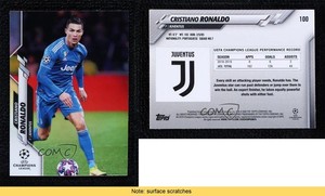 2019-20 Topps Chrome UCL Refractor Image Variation Cristiano Ronaldo #100