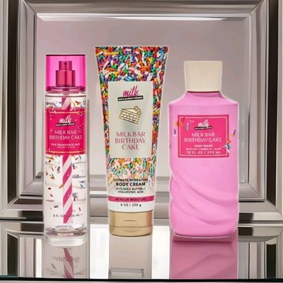 Bath & Body Works Milk Bar 🍰 Birthday Cake NEW Bundle 🍰 FREE