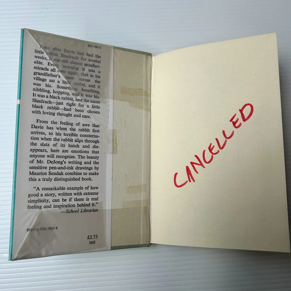 Shadrach by Meindert Dejong Drawings by Maurice Sendak 1977 Hardcover Scarce - Image 4 of 4