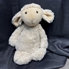 Jellycat Medium Bashful Lamb 12  Plush Sheep Ivory Cream White Stuffed Animal