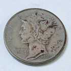 1939 MERCURY DIME *90% SILVER, CIRCULATED US COIN #6572