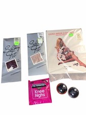 Bundle Vintage Knee High Stockings 6 Pairs Various Colors