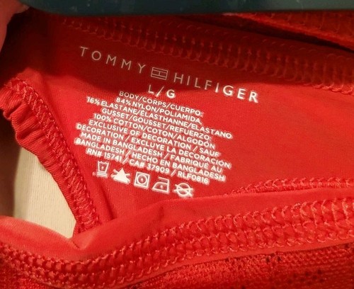 Tommy Hilfiger Intimates Logo Lace Thong Underwear Panty Women's Size Large - Picture 3 of 4