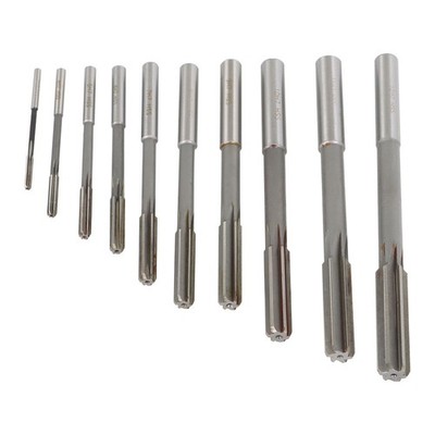 10 Pcs Machine Reamer Set,HSS H7 Straight Flute Chucking Reamer Milling Cutter