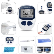 New Carejoy Diabetes Test Kit Tester Diabetic Blood Sugar Glucose Meter Machine