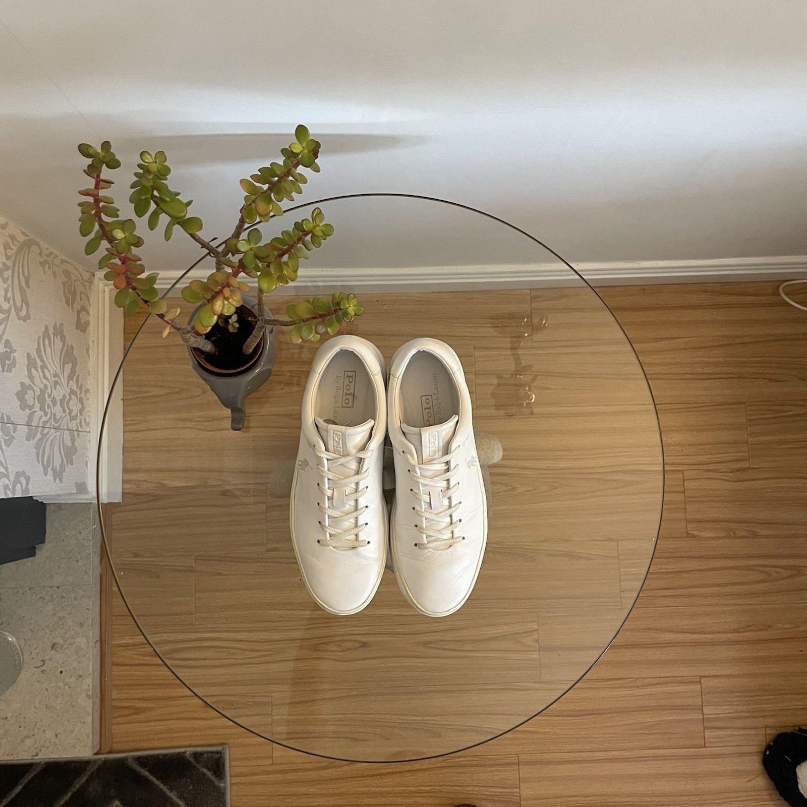 Ralph Lauren White Low Court Leather Shoes image 2