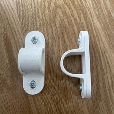50 x 20mm White Plastic Pvc Conduit Saddles