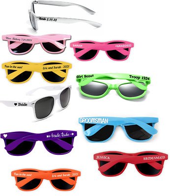 Custom customized Sunglasses Glasses Personalized Groomsmen Bride Birthday