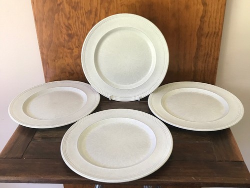 4. Mikasa “ Painted Sands” White Sands Dinner Plates - #6504 Japan